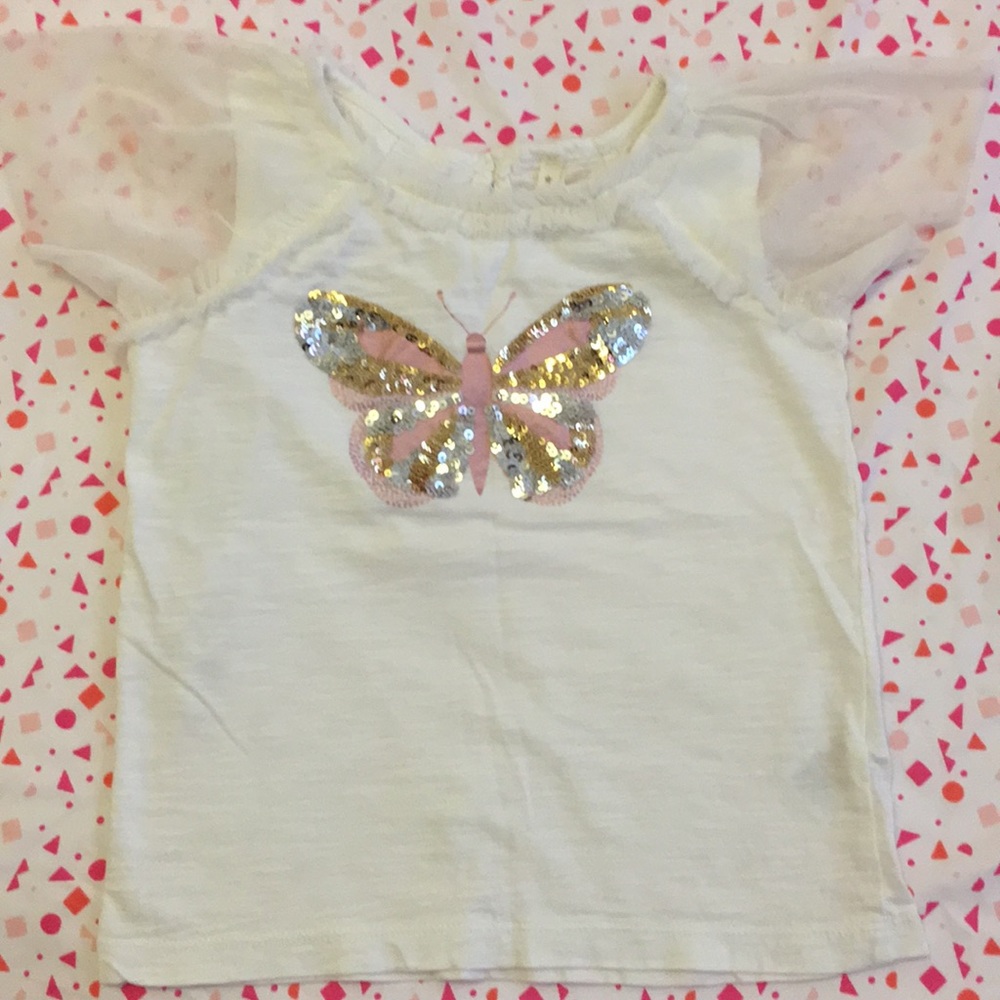 Sequin butterfly top